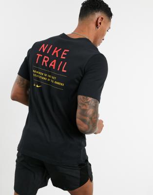 nike trail t shirt black