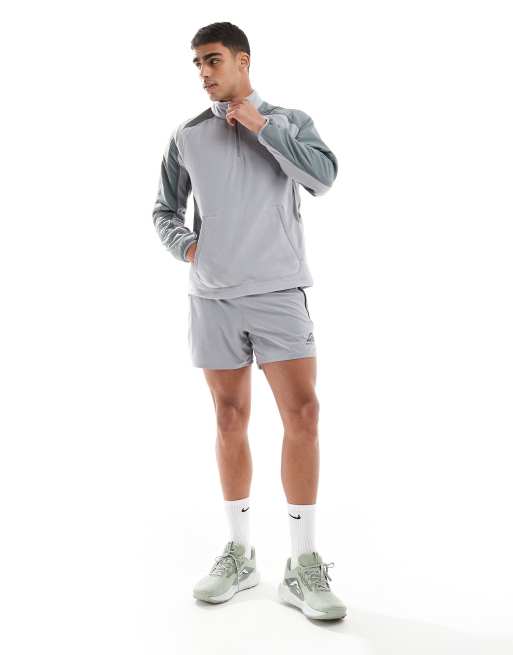 Nike Running - Trail Polartec - Felpa in pile grigia con zip corta, 4 di 4