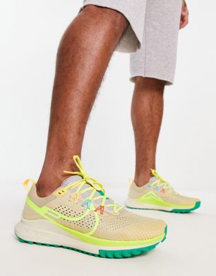 Nike Running Trail React Pegasus 4 trainers in gold - ASOS Price Checker