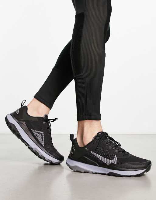 Nike Running Trail React Wildhorse 8 trainers in black ASOS