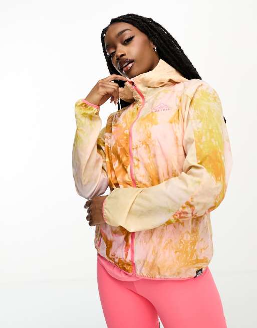 Nike yellow outlet pink jacket