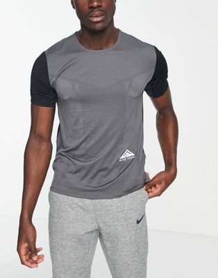 Nike Running Trail Rise 365 Dri-FIT t-shirt in grey