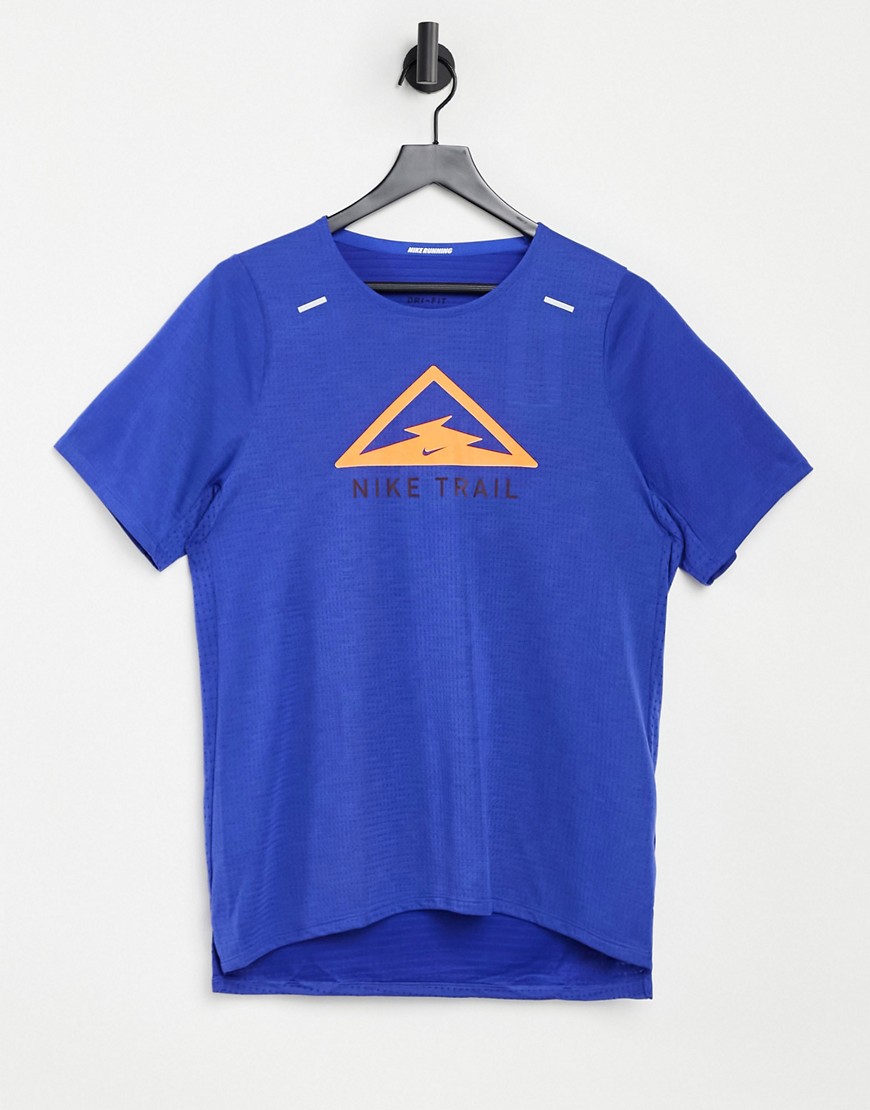 Nike Running - Trail Rise 365 - T-shirt in blauw
