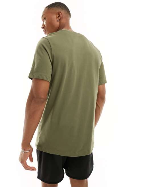 Nike Running - Trail - T-shirt à logo en tissu Dri-FIT - Kaki, 4 de 4