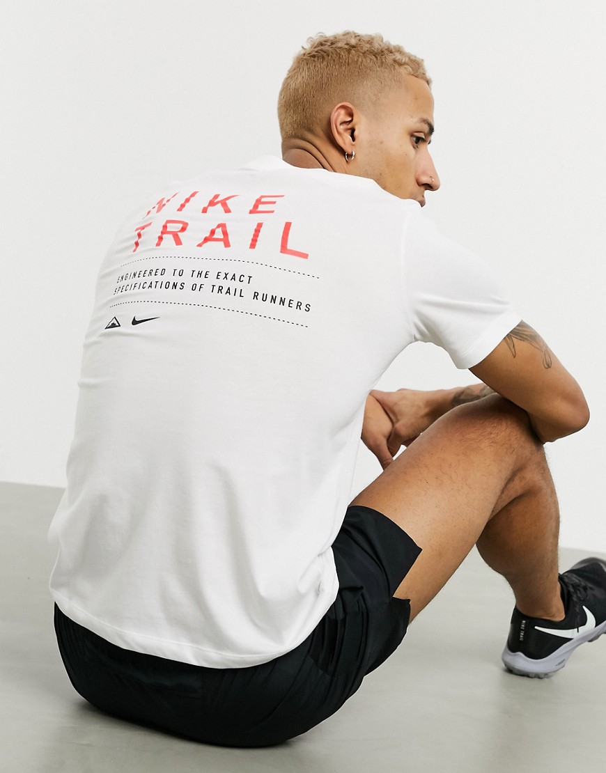 Nike Running trail t-shirt in white