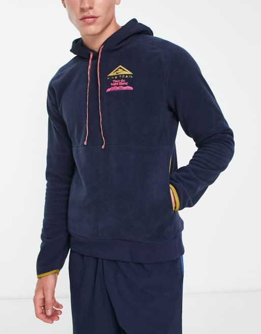 Nike Running - Trail Tour Du Mont Blanc - Felpa con cappuccio blu navy