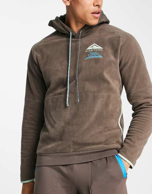 Nike Running Trail Tour Du Mont Blanc hooded sweat in brown