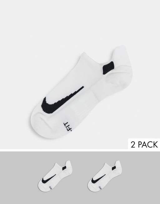 Nike Running Unisex – Zestaw 2 par białych skarpetek-stopek