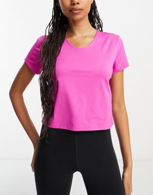 Nike Running V neck t-shirt in pink - ASOS Price Checker