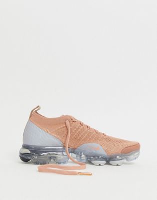 nike running vapormax flyknit trainers in rose gold