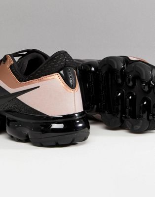 rose gold and black nike trainers