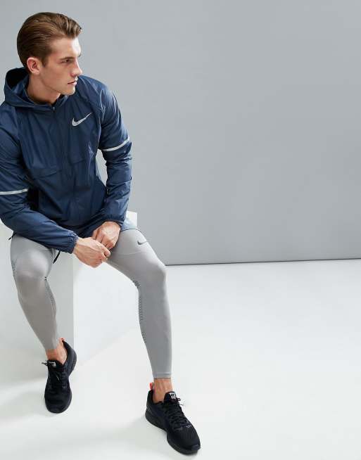 Nike Veste Running Coupe-Vent - Bleu/Bleu Foncé/Argenté