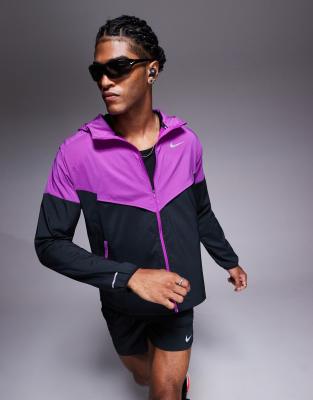 Nike Running - Veste coupe-vent légère - Violet et noir