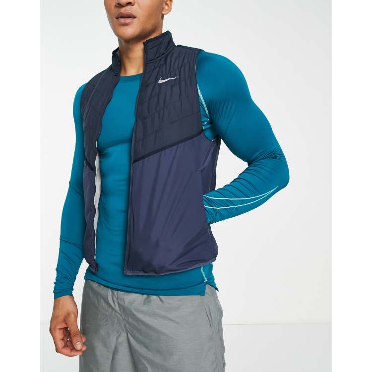 Nike Running - Veste thermique à fermeture éclair en tissu matelassé avec  détail bande