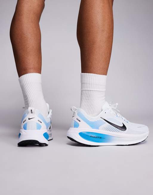 Nike Running Vomero 18 sneakers in white and blue | ASOS