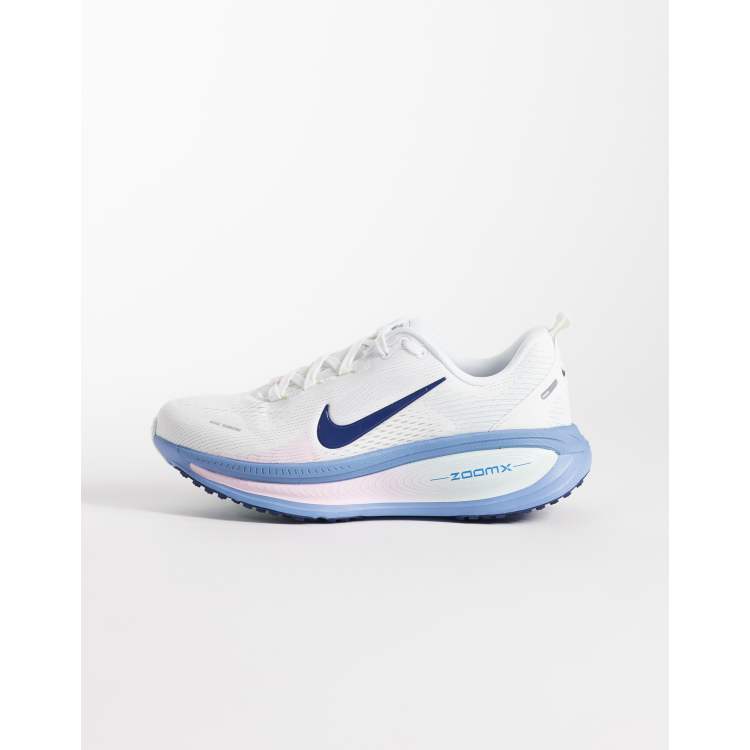 Nike Running Vomero 18 sneakers in white and blue | ASOS