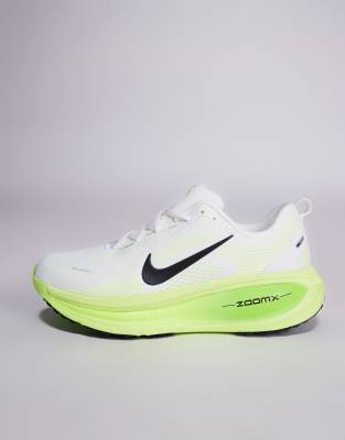 Nike Running Vomero 18 sneakers in white and light green