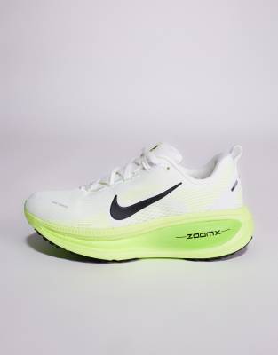 Nike Running Vomero 18 sneakers in white and neon green | ASOS