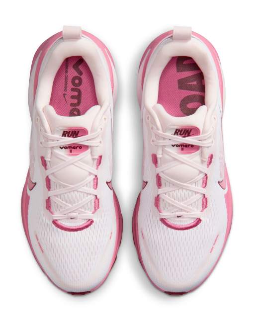 Nike Running Vomero 18 sneakers in white and pink, 2 of 4