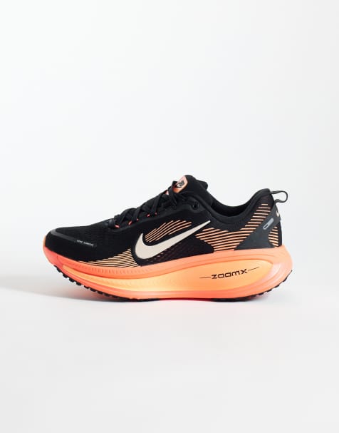 Nike Running Vomero 18 trainers in black and orange - view 1