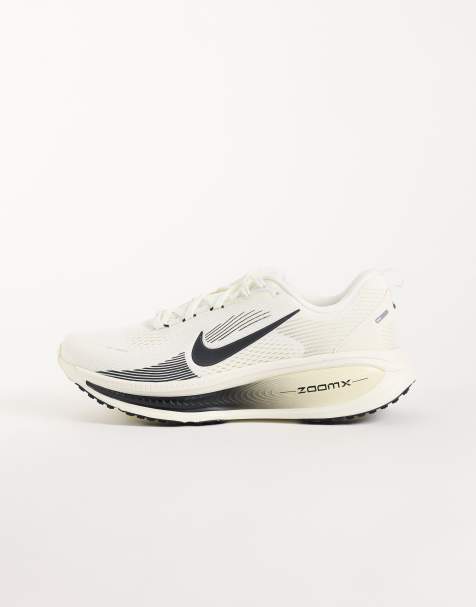 Nike Running Vomero 18 trainers in off white & black - view 1