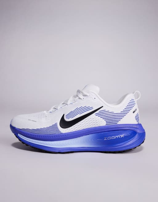 Nike Running Vomero 18 trainers in white and blue, 2 of 5