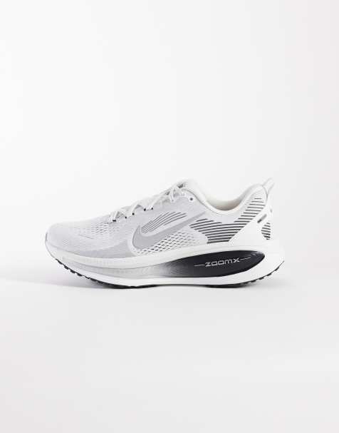Nike Running Vomero 18 trainers in white and silver - view 1