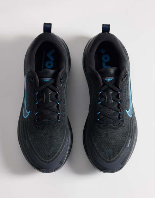 Nike Running Vomero Plus trainers in black & blue, 4 of 5