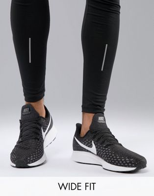 Nike Running – Wide Fit – Air Zoom 35 Pegasus 942853-001 – Svarta löparskor