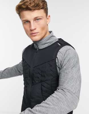 nike running aerolayer vest in black