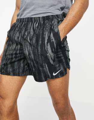 Nike Running Wild Run Challenger 5 inch printed shorts in black