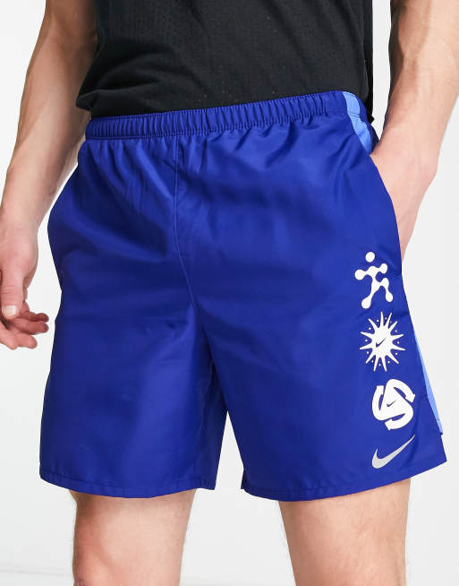 Nike Running – Wild Run Challenger Dri-FIT – 7-Zoll-Shorts in Royalblau