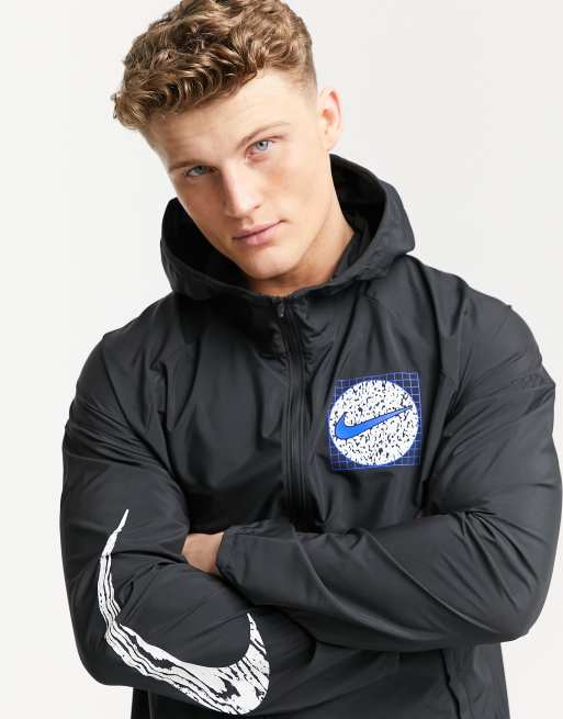 Nike Running Wild Run jacket in black ASOS