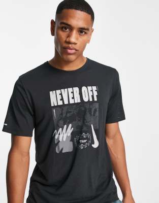 Nike Running - Wild Run - T-shirt met grafische print in grijs