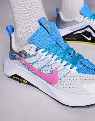 Nike Running Wildhorse 10 sneakers in white and blue | ASOS