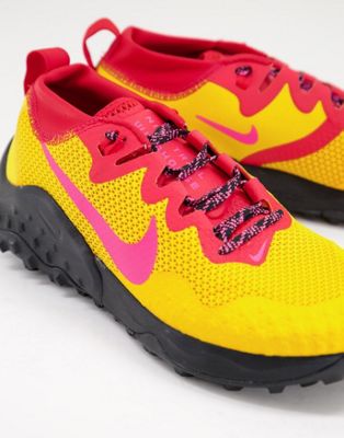 yellow and pink nikes