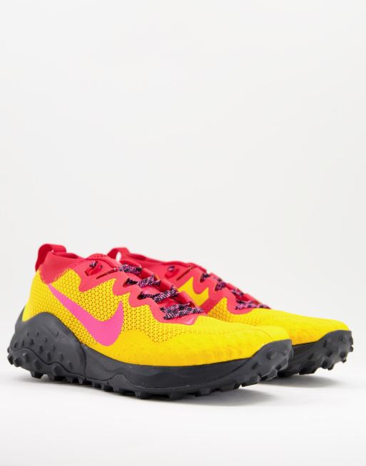 Nike Running Wildhorse 7 Trail – Żółto-różowe buty sportowe