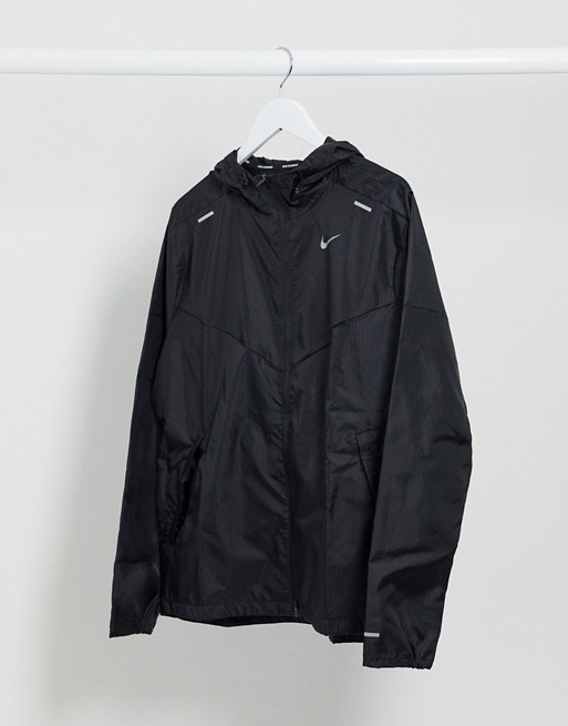Nike Running Windrunner hooded jacket in black