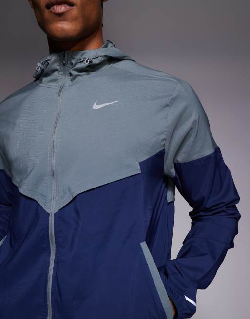 Nike Running - Windrunner - Jack in marineblauw en grijs, 5 van 5