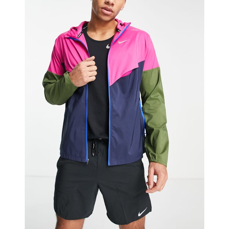 Nike pink best sale jacket men's