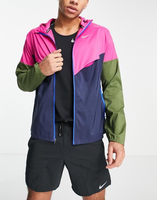 Nike colour store block windrunner jacket