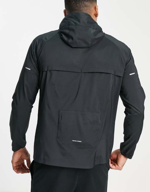 Nike Running Windrunner packable jacket in black ASOS