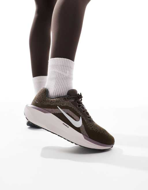 Nike Running Winflo 11 sneakers in brown and silver ASOS