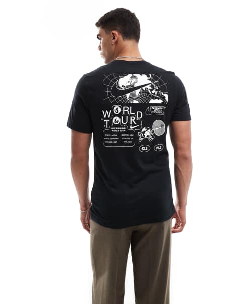 Nike Running World Tour graphic t-shirt in black