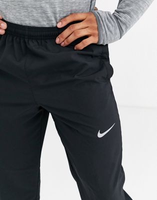 nike running woven joggers in black