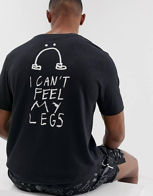 wood Dinkarville Effectively Nike Running x Nathan Bell artist t-shirt in black | ASOS