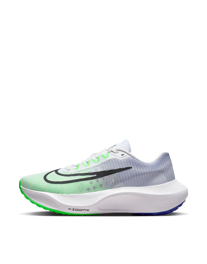 Zoom Fly 5 sneakers in green and blue