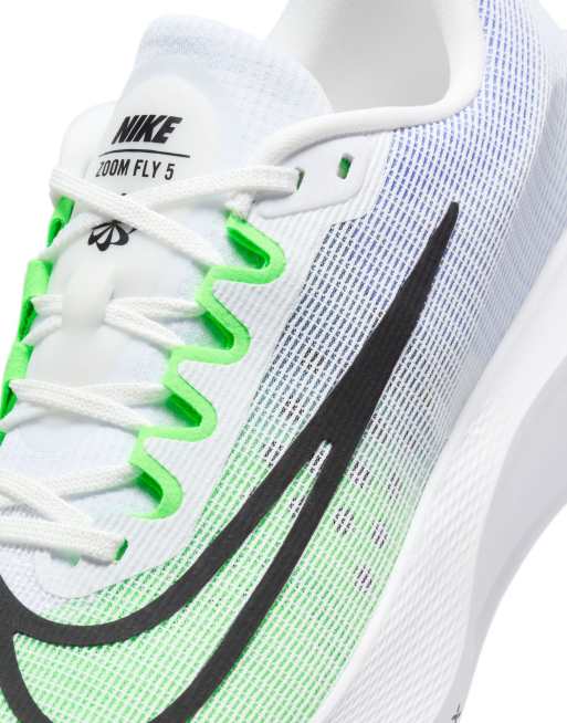 Nike Running Zoom Fly 5 sneakers in green and blue | ASOS