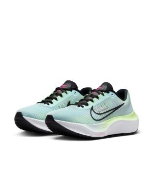 Nike Running Zoom Fly 5 sneakers in light blue and green | ASOS display picture 1