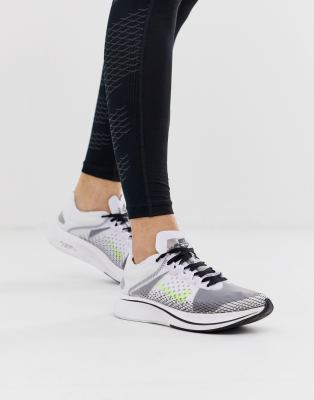 nike running zoom fly sp trainers in grey